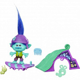 Кукла Trolls Цветан на скейте (B7353 B6556)