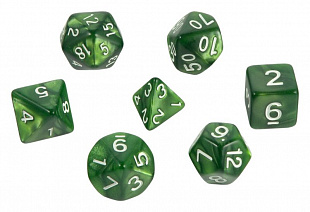 Набор кубиков Stuff-Pro Для ролевых игр под мрамор SPD58 Jade SPD58