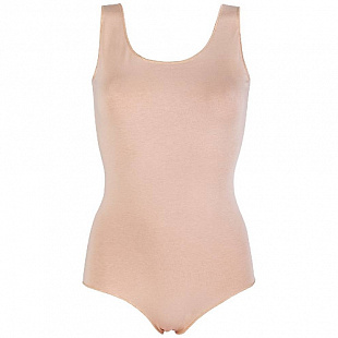 Купальник-невидимка гимнастический Amely без рукавов AA-7708 beige