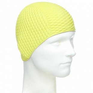 Шапочка для бассейна (плавания) женская Mad Wave Bubble yellow