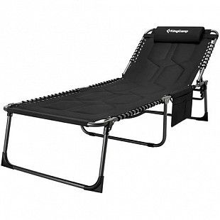 Шезлонг складной KingCamp Bavaria Cozy Cot 2021 black