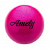 Мяч для художественной гимнастики Amely с насыщенными блестками AGB-103 19 см pink