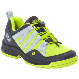 Кроссовки детские Jack Wolfskin Thunderbolt Low K lime / dark grey