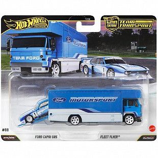 Машинка Hot Wheels Premium Team Transport Ford Capri Gr.5 & Fleet Flyer (FLF56 JHX89)