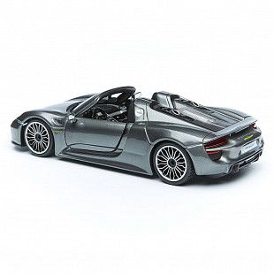Коллекционная машина Bburago 1:24 Porsche 918 Spyder (18-21076) gray