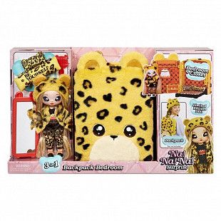 Игровой набор Na!Na!Na! Surprise "Рюкзак-спальня Дженнел Ягуар" 3 в 1 с куклой 575696EUC
