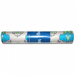 Гимнастический коврик для йоги, фитнеса Zez Sport YMP-6P white/blue
