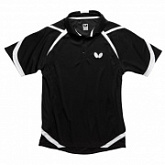 На картинке изображен Рубашка теннисная Butterfly Kido black Рубашка теннисная Butterfly Kido black