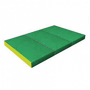 Мат гимнастический складной 1х1,5х0,1 м green/yellow