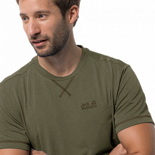 Футболка мужская Jack Wolfskin Crosstrail T Men burnt olive