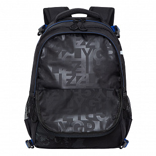 Рюкзак школьный GRIZZLY RB-056-1 /4 black/blue/grey