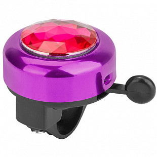 Велозвонок RT C алмазом 45AZ-04 black/purple