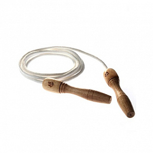 Скакалка деревянная Mad Wave (с хлопковым тросом)