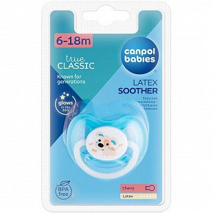 Пустышка Canpol babies Bunny&Company Латексная Круглая 6-18 мес. (23/278_blue_new) blue