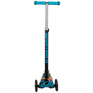 Самокат-кикборд Novatrack RainBow Подростковый Neon Цветной дизайн 120RAINBOW.GBL8