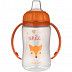 Поильник Canpol babies CUTE ANIMALS с ручками и силиконовым носиком 6м+ 320мл (56/512_ora) orange