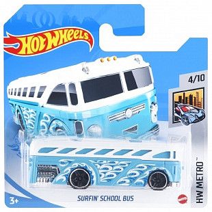 Машинка Hot Wheels Базовой коллекции Surfin' School Bus 55/250  (5785 GTC61)