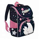 Рюкзак школьный с мешком GRIZZLY RAm-184-2 /2 dark blue/pink