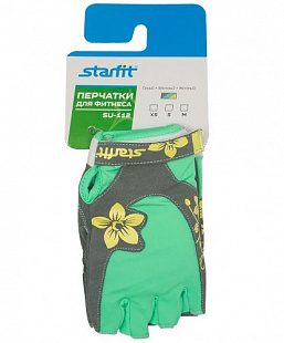 Перчатки для фитнеса Starfit SU-112 Grey/Mint/Yellow