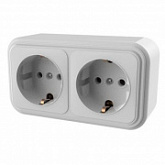Розетка 2-ая Юпитер Стандарт RA16-238-Б white JP7410-07