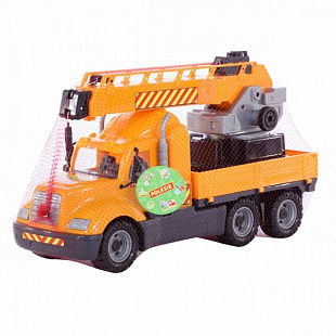 Игрушка Полесье Автомобиль-кран с поворотной платформой серии Майк 55613