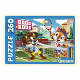 Пазл Рыжий Кот Игра в теннис П260-6796