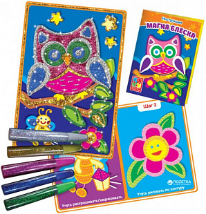 Набор для творчества Vladi Toys Магия блеска Сова VT4801-12