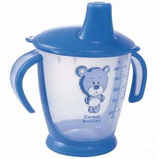 Поильник Canpol babies Непроливающийся Мишка 180мл 9м+ 31/500 Blue