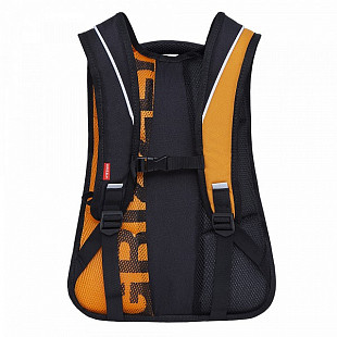 Рюкзак школьный GRIZZLY RU-138-2 /2 black/mango
