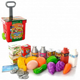 Игровой набор Qunxing Toys Тележка для покупок с продуктами 661-92