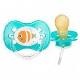Пустышка круглая латексная Canpol babies Love&Sea 6-18 мес. (22/607) turquoise