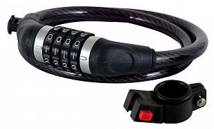 Велозамок кодовый с креплением Longus 12/950 мм (Black) 3550008