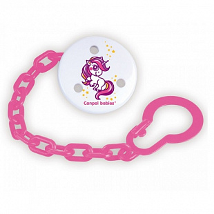 Держатель для пустышки Canpol babies Круглая С цепочкой Сказка 2/414 Pink