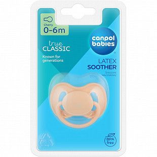 Пустышка Canpol babies Nude Латексная Круглая 0-6 мес. (23/223_cre) cream