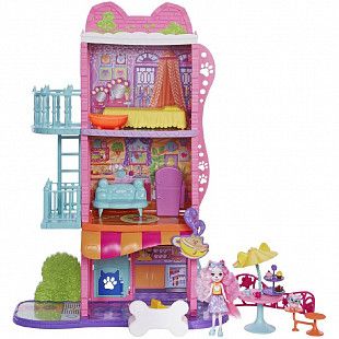 Игровой набор Enchantimals Домик и кафе с куклой Палмер (HJH65)