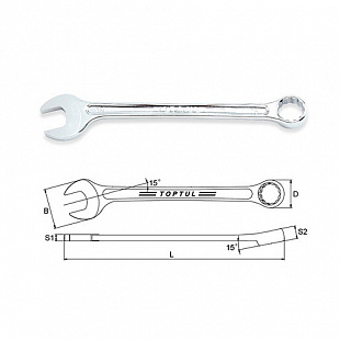 Ключ комбинированный Toptul 24мм 15° AAEX2424