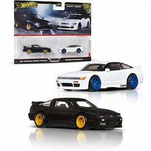 Машинка Hot Wheels 2025 Premium 2 шт. '96 Nissan 180SX + Nissan Sileighty (HBL96 JBK96)