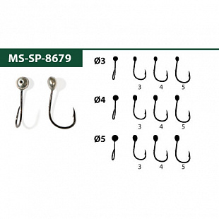 Мормышка Akara 8679 4 мм №3 серебро MS-SP-4/S-8679-3