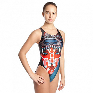 Купальник спортивный женский Mad Wave Tribe blue/red