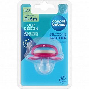 Пустышка ортодонтическая силиконовая Canpol babies Love&Sea 0-6 мес. (22/506_new) pink