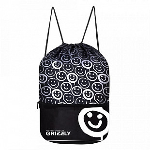 Мешок для обуви GRIZZLY OM-12-4 /1 black/white