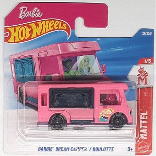 Машинка Hot Wheels Базовой коллекции Barbie Dream Camper/Roulotte 21/250 (5785 JJH96) mainline 2025