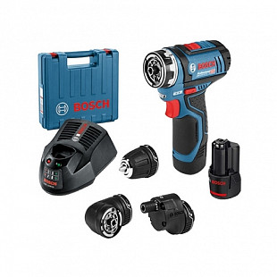 Аккумуляторная дрель-шуруповерт Bosch GSR 12V-15 FC + набор насадок 06019F600A
