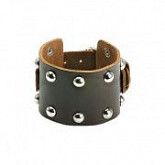 Мужской браслет из натуральной кожи Spikes SL0088-BRN