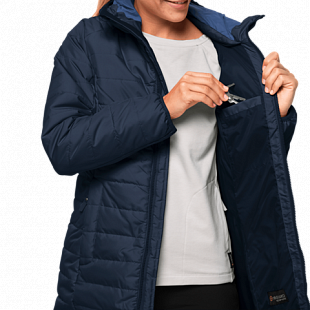 Пальто женское Jack Wolfskin Maryland Coat midnight blue
