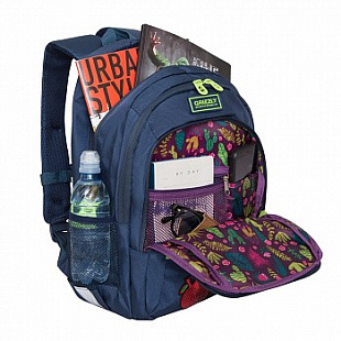 Рюкзак школьный GRIZZLY RG-062-1 /1 dark blue