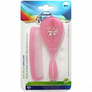 Расческа и щетка Canpol babies Твердая 2/419 Pink