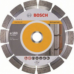 Алмазный круг Bosch 180х22,23 мм универсальный 2608602567