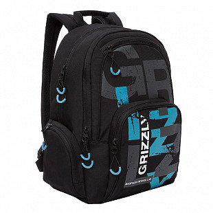 Рюкзак городской GRIZZLY RU-033-21 /1 black/turquoise
