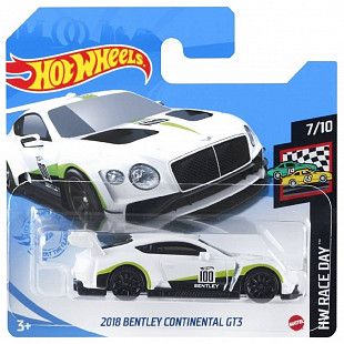 Машинка Hot Wheels Базовой коллекции 2018 Bentley Continental GT3 133/250 (5785 GTC29)